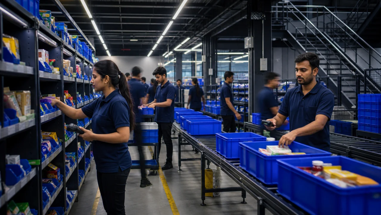 Quick Commerce logistics operations supported by Zyflox Global